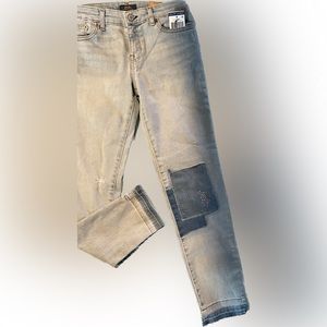 NWT girls 14 skinny Ralph Lauren jeans patch vintage look